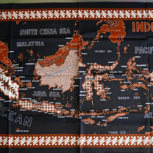 Nappe de table en batik coton Carte Indonesienne